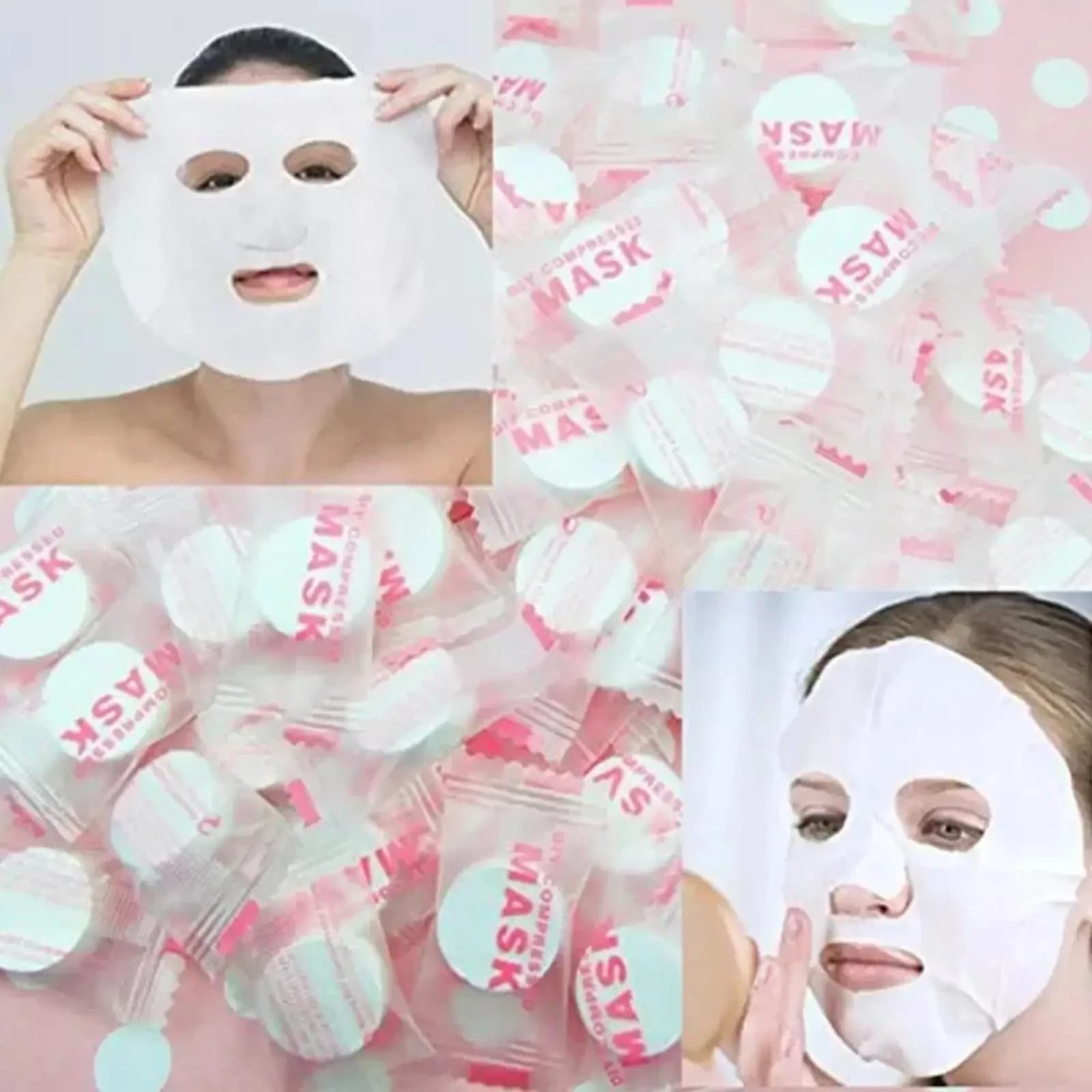 Compressed Nonwoven Face Mask Sheets