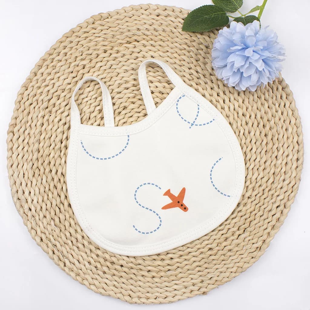 Baby Bib Newborn Products Baby Printed Waterproof Lace Up Bib Children's Boy and Girl Eating Bib Drool Towel Absorbent Towel