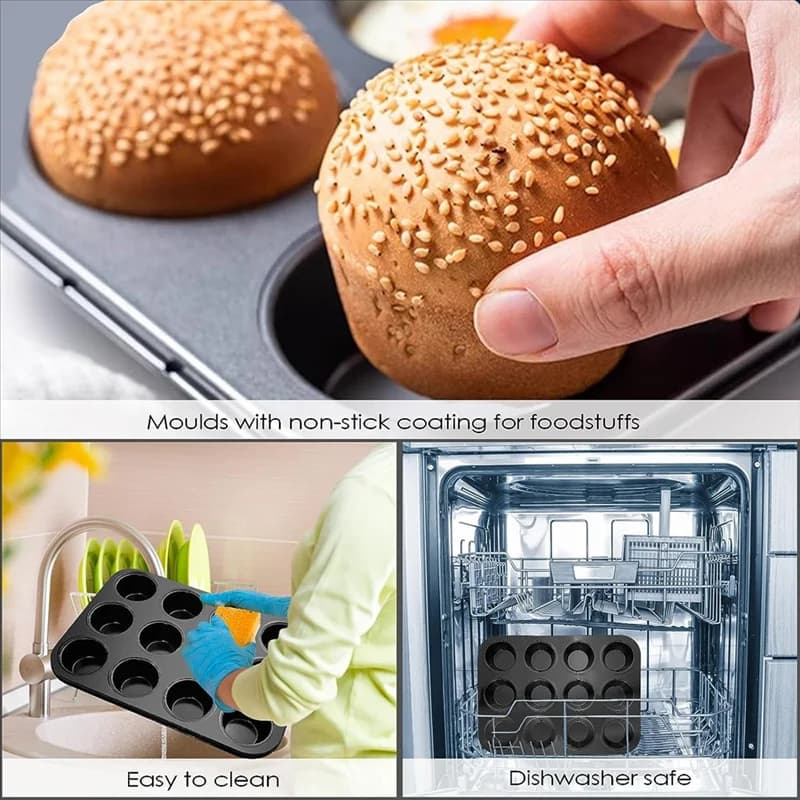 Carbon Steel Muffin Tray Set of 2