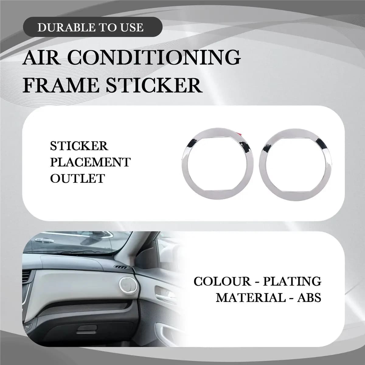 Chrome Air Outlet Conditioning Cover Frame