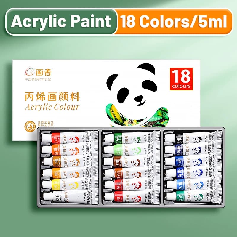 Acrylic Paint Set 12/24 Colors Professional Grade