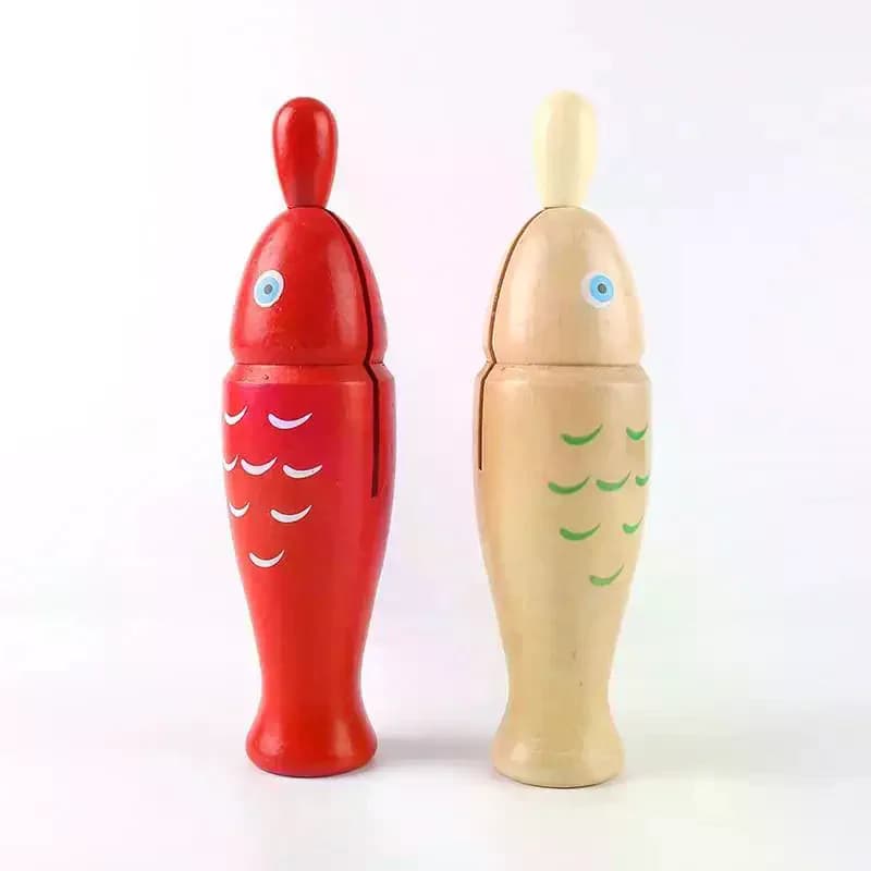 Wooden Percussion Fish Toy With Mallet