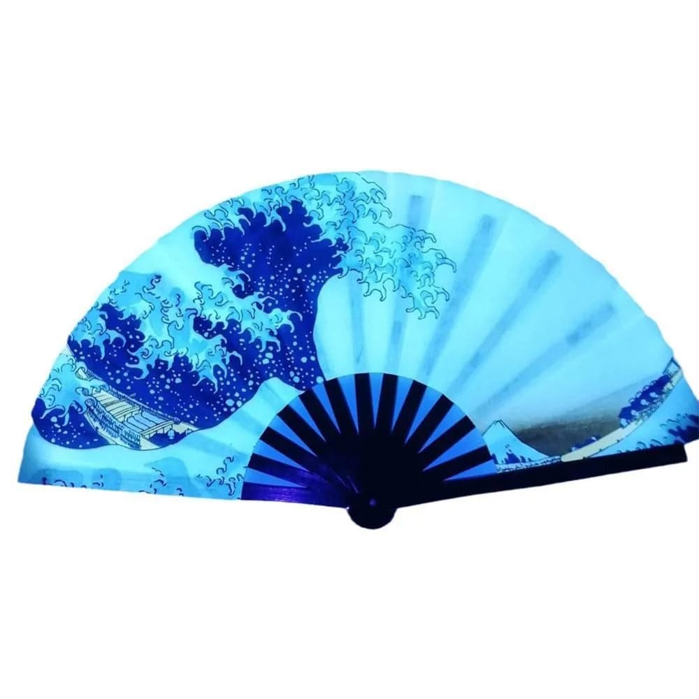 UV Fluorescent Folding Hand Fan