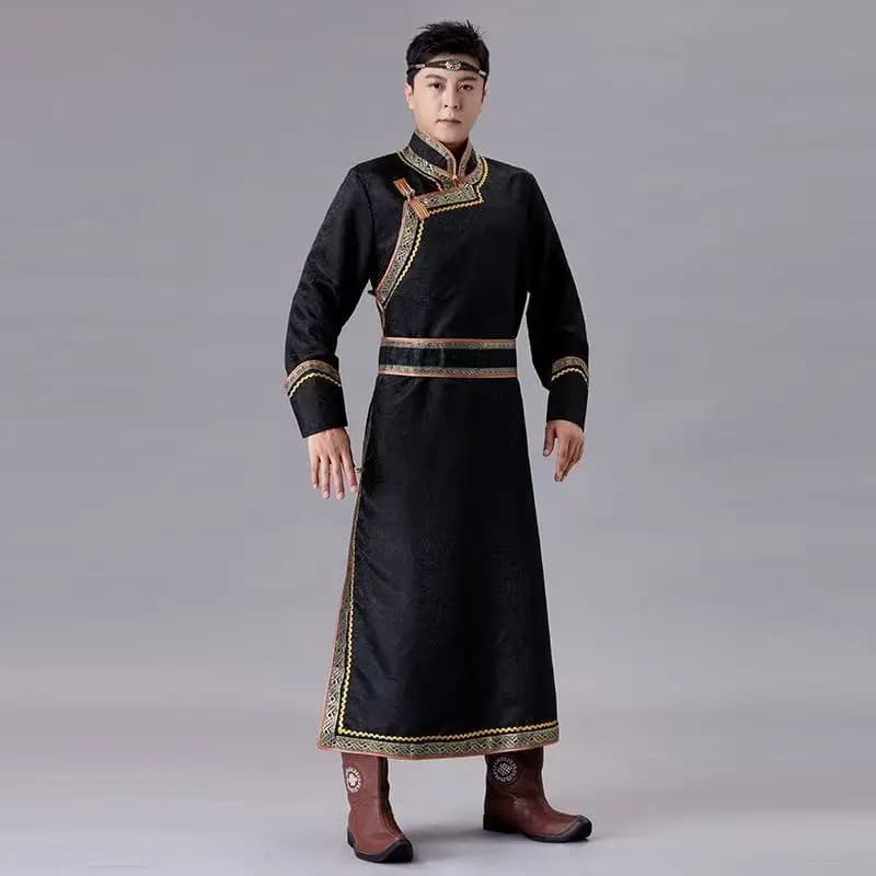 Men's Mongolian Traditional Long Robe