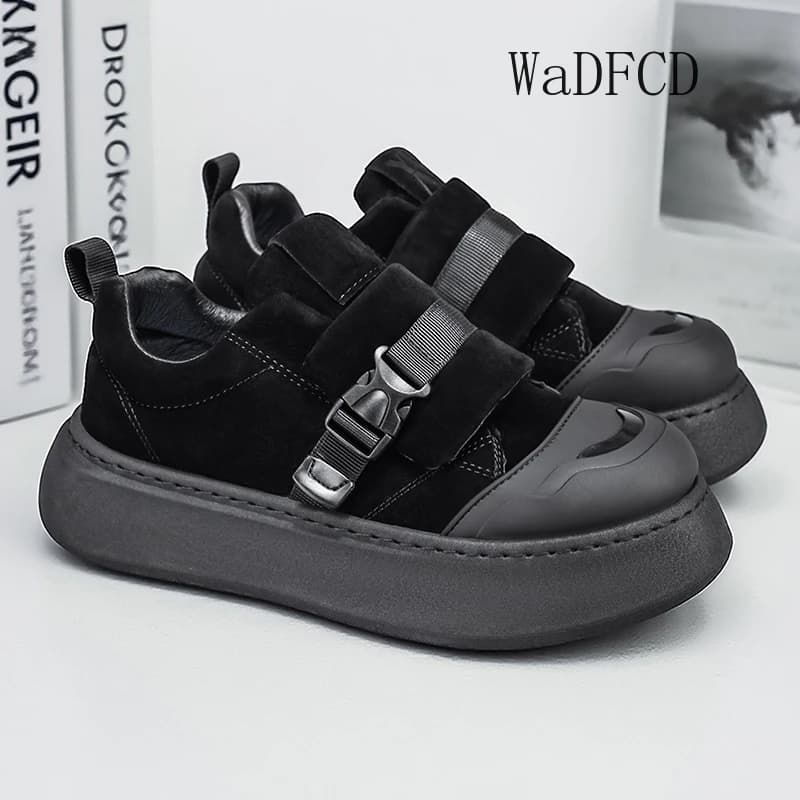 Sneakers Casual Men Original Designer Easy Matching Board Shoes Fashion Leather Breathable Height Increased Platform Sport Shoes