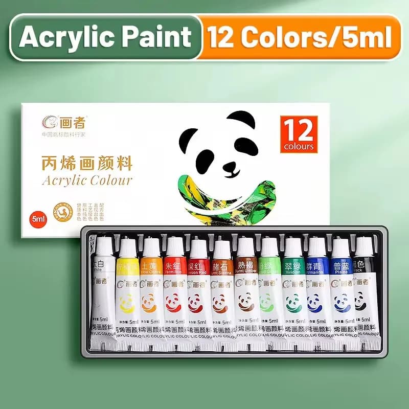Acrylic Paint Set, 12-24 Colors, Waterproof