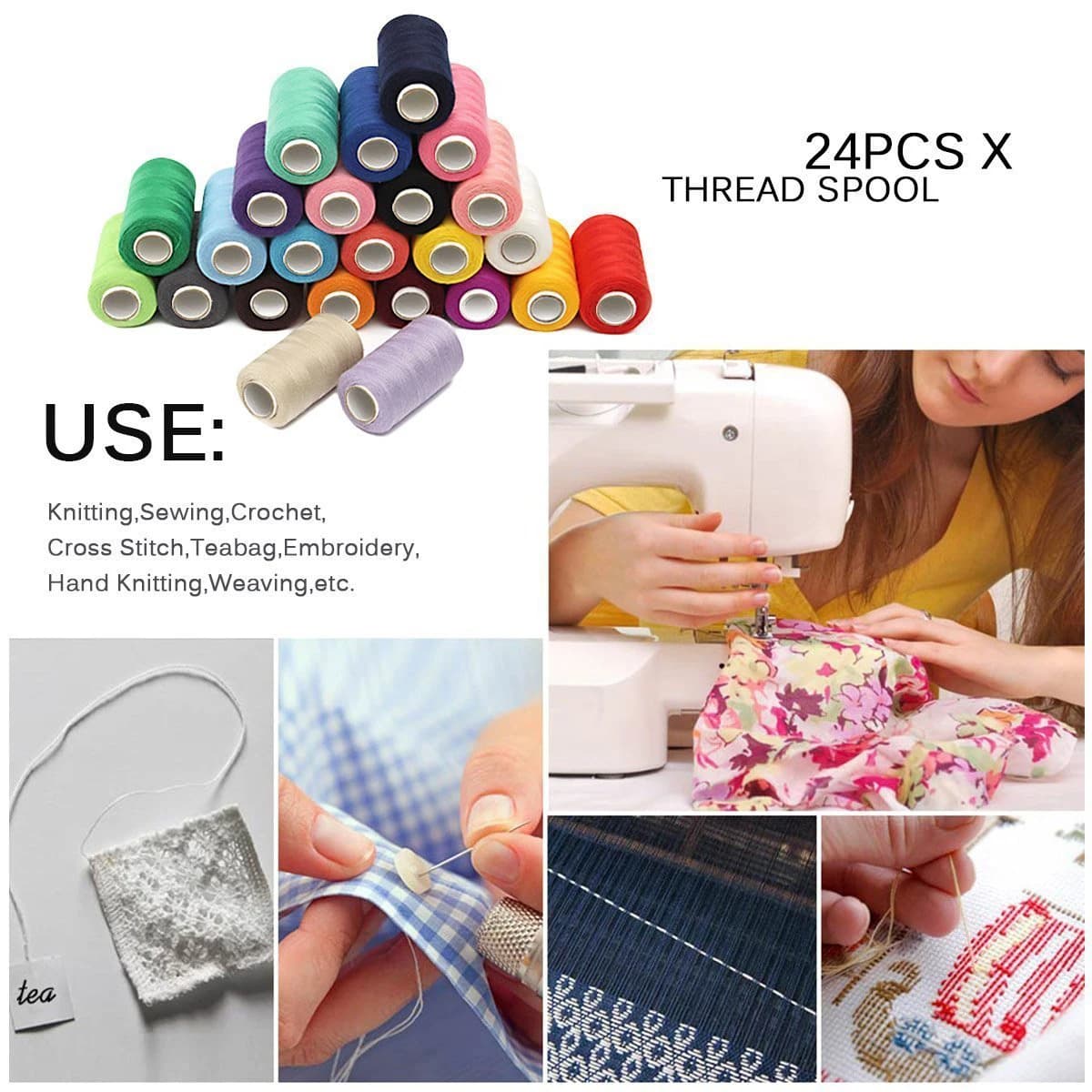 Assorted Sewing Thread Bobbin Kit