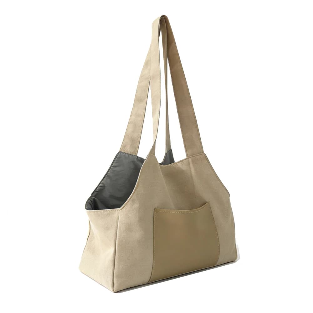 Breathable Pet Carrier Shoulder Bag with Waterproof Pad