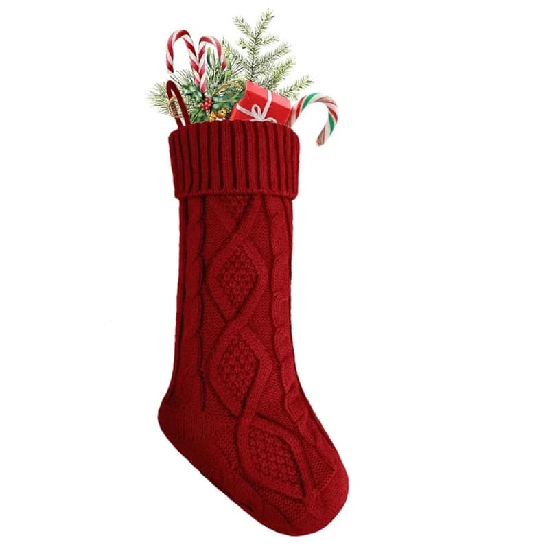 Christmas Knitted Stocking 45cm
