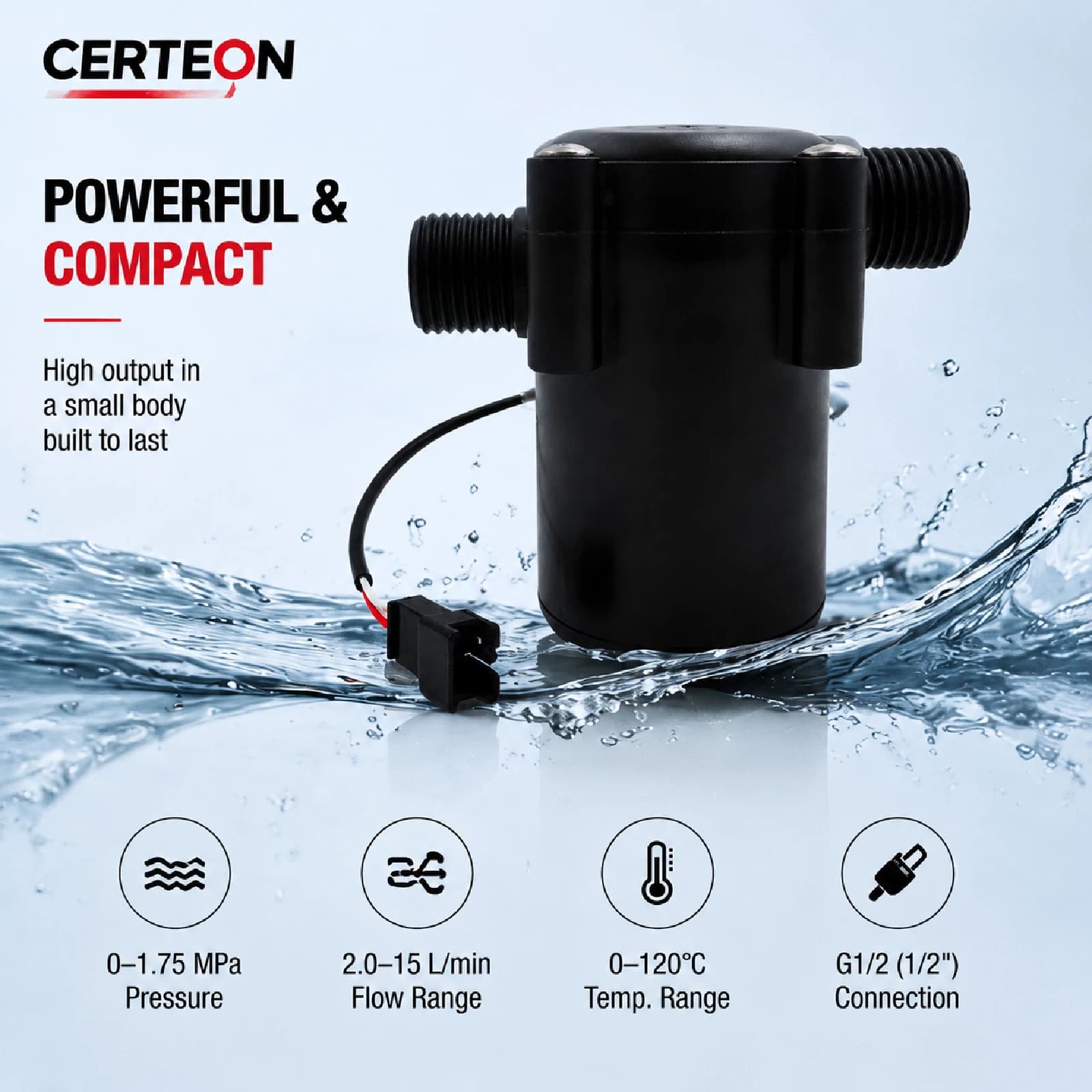 HY-3682 Water Flow Generator G1/2 Micro Hydro Generator Mini Hydraulic Turbine Shower Water Power 3V Igniter Generator