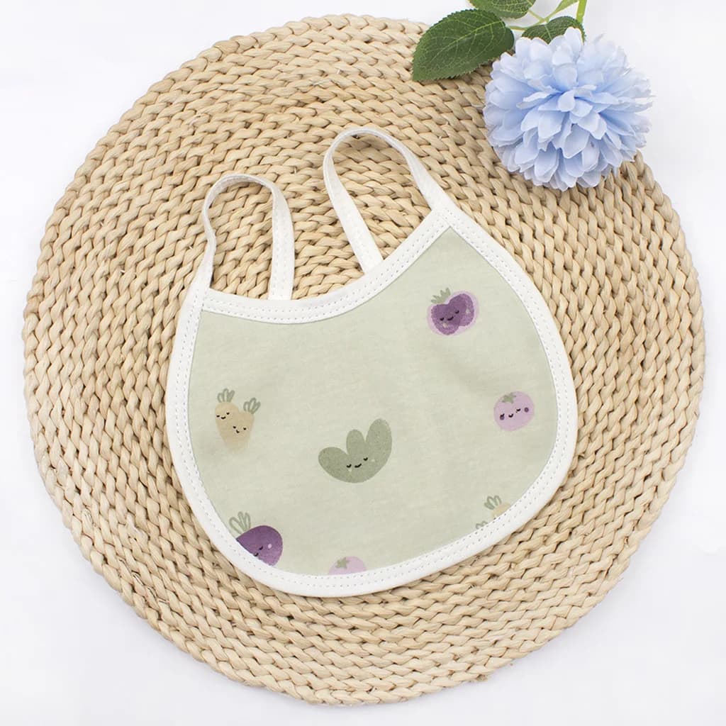 Baby Bib Newborn Products Baby Printed Waterproof Lace Up Bib Children's Boy and Girl Eating Bib Drool Towel Absorbent Towel