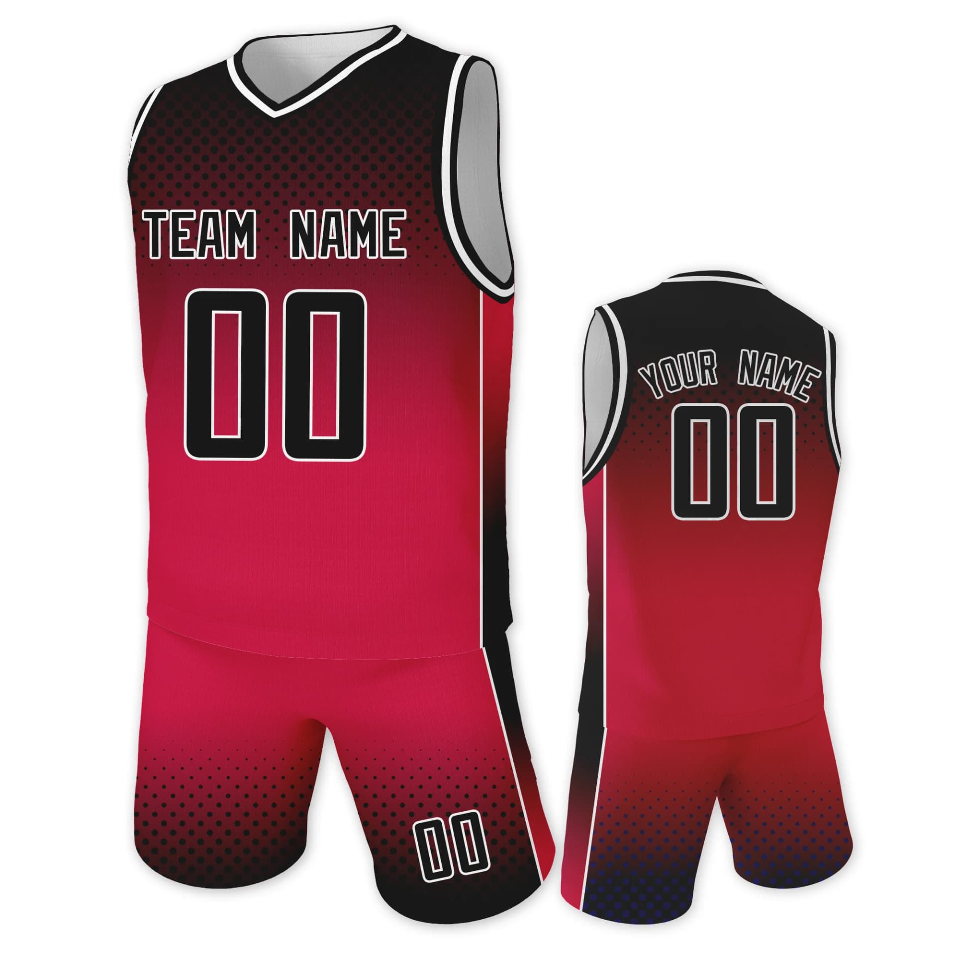Custom Kids Basketball Jersey and Shorts Kit