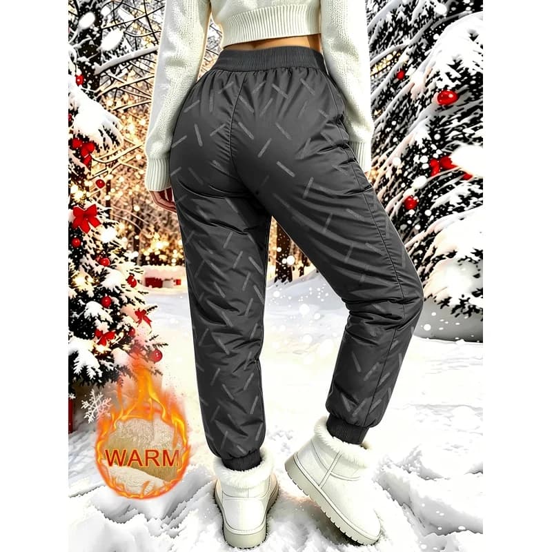 Women's Lamb Fleece Lined Winter Snow Pants