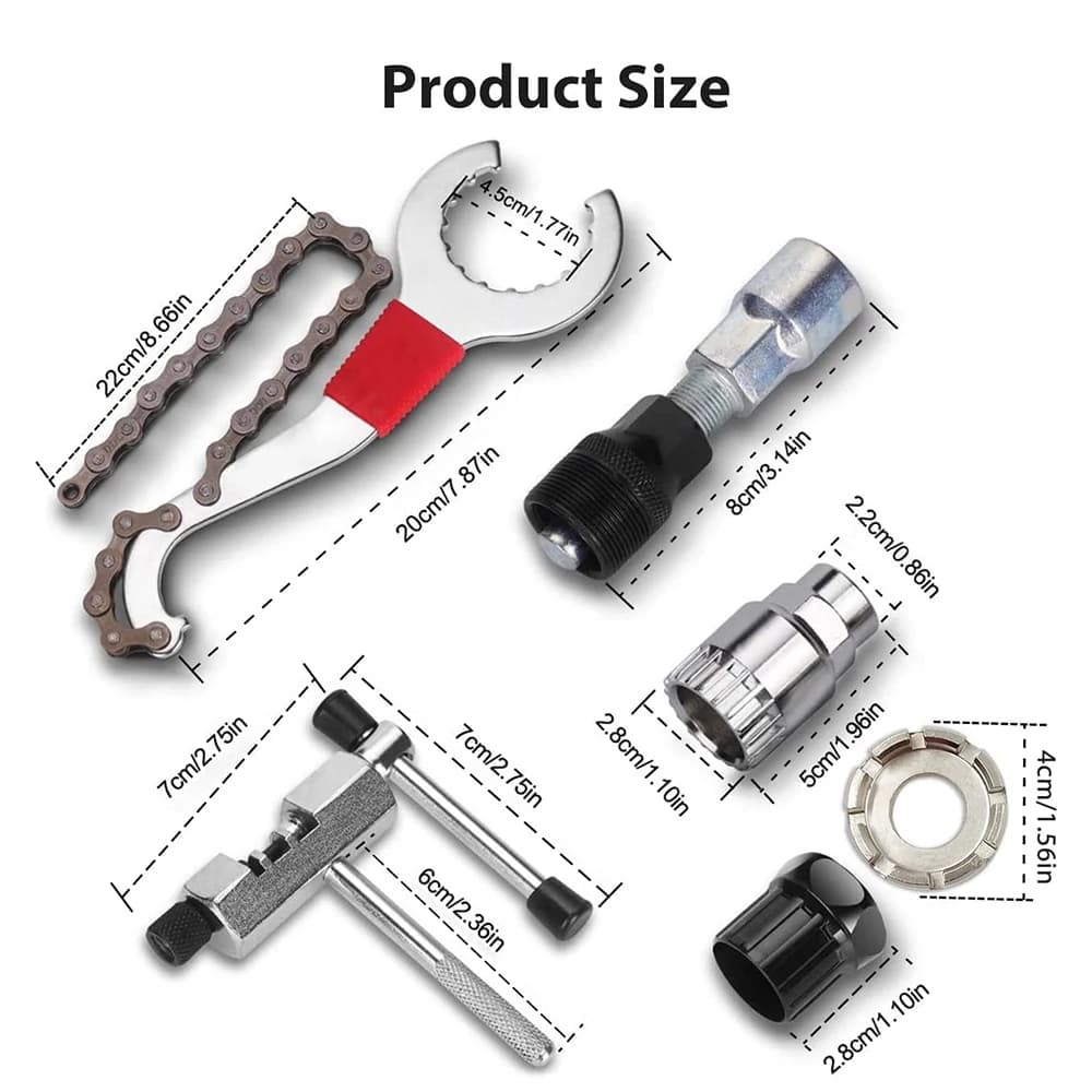 Bike Repair Tool Kit with Chain Breaker and Crank Puller
