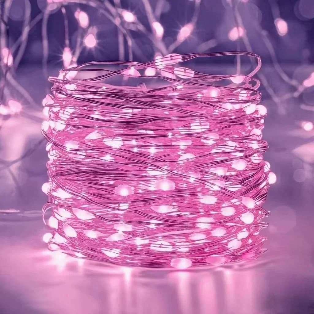 Battery Powered 10/20/30/50/100LEDs String Lights  Copper Wire Light for Holiday Lighting Camping Flower Wedding Christmas Decor