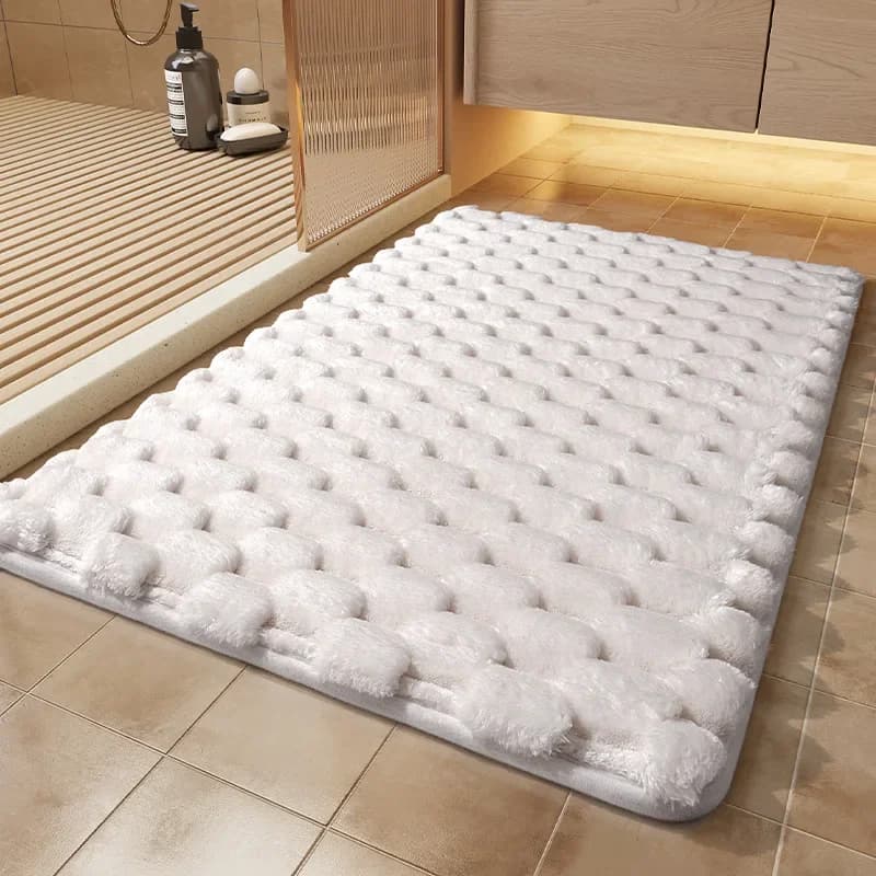 Soft Solid Color Bath Mat Water Absorbent