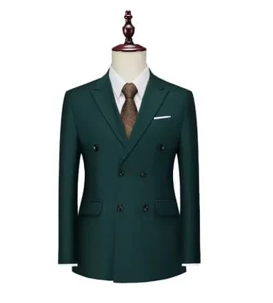 Men's Double Breasted Peak Lapel Blazer