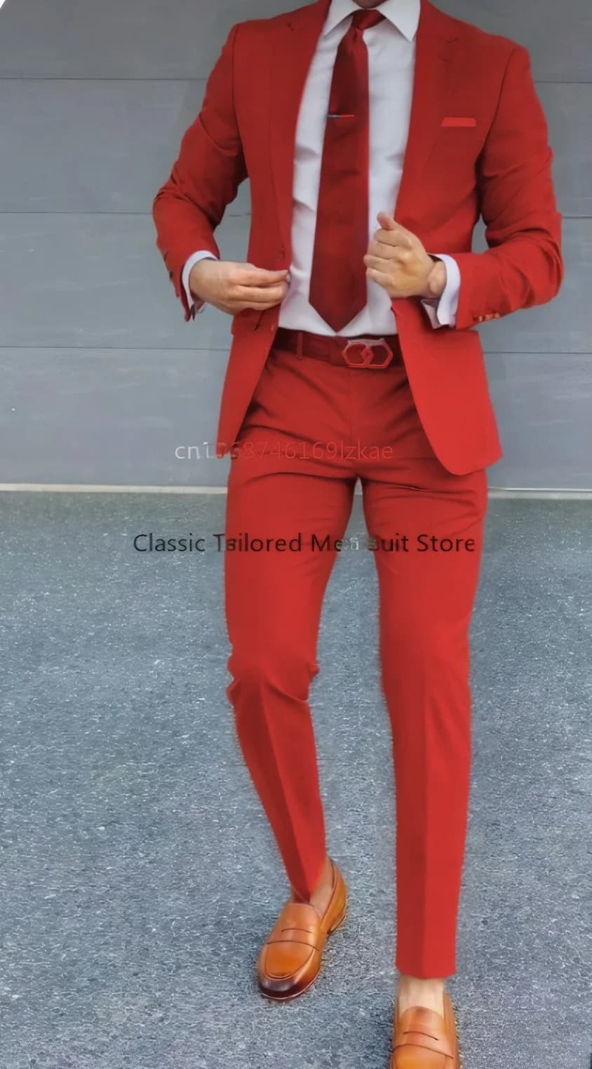 Men's Two Piece Formal Suit Jacket and Pants