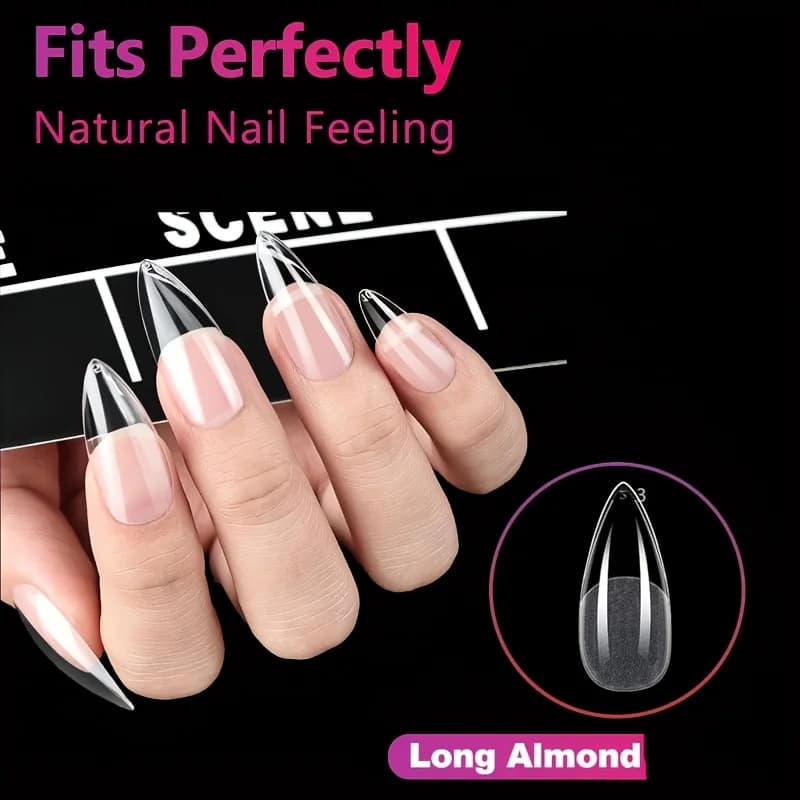 Almond Soft Gel Nail Tips Variety Pack