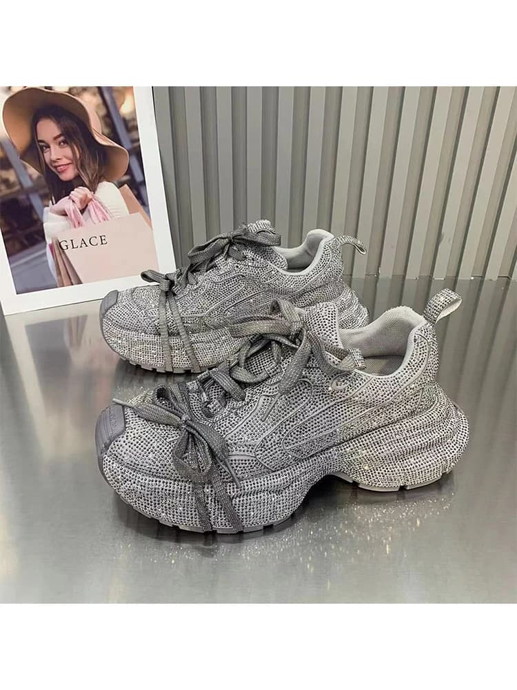 Sneakers Sport Casual Fashionable Customized Design Shoes Footwear Factory Cost Shiny 2024 Women Shoe