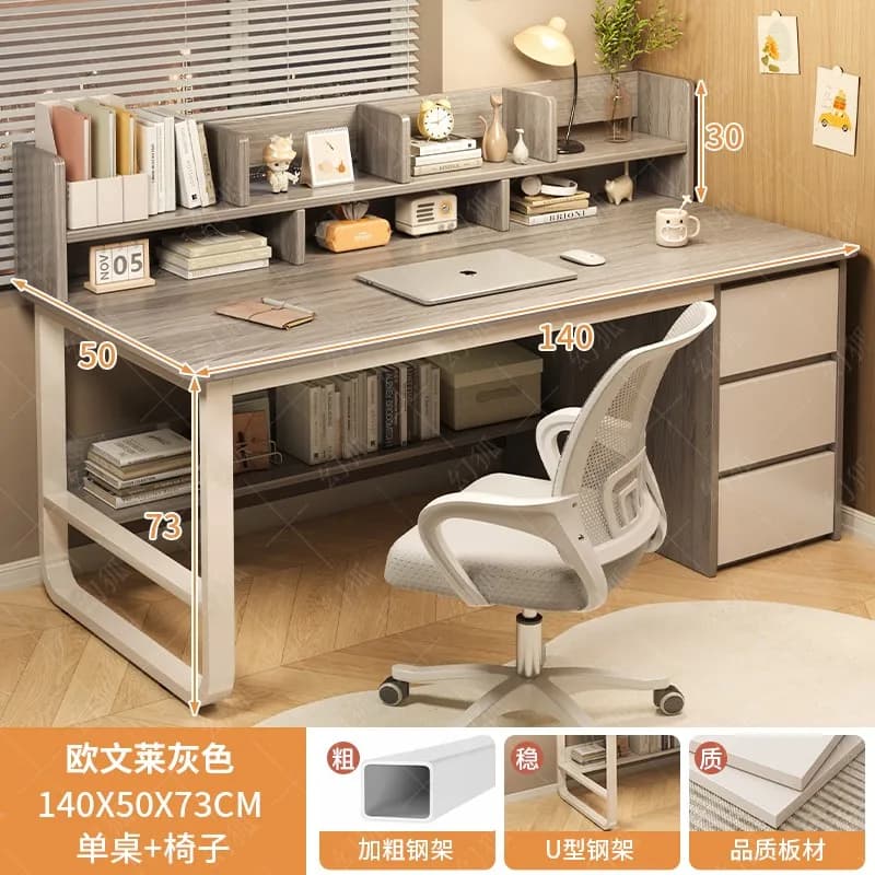 White Drawer Office Desk Fancy Organizer Ergonomic Computer Vanity Office Desk Study Sedentary Biurka Komputerowe Furnitures