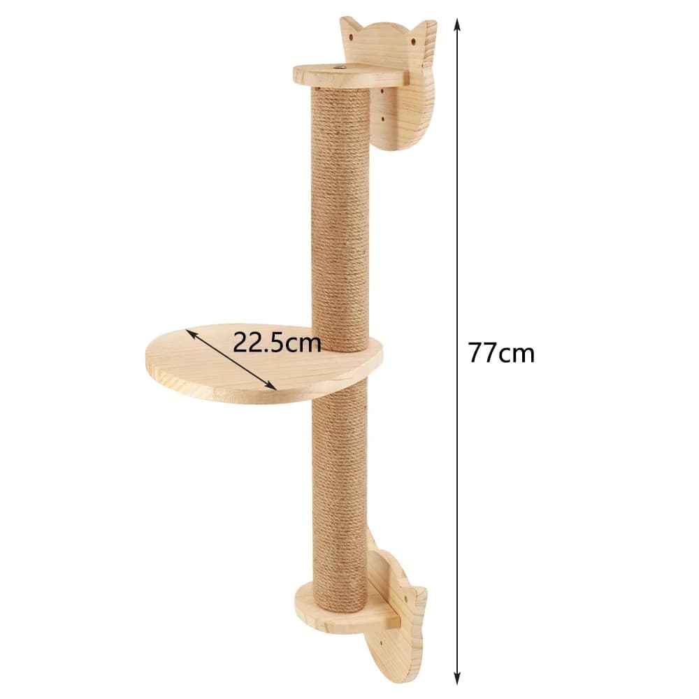 Wall-Mounted Cat Climber Set with Shelves