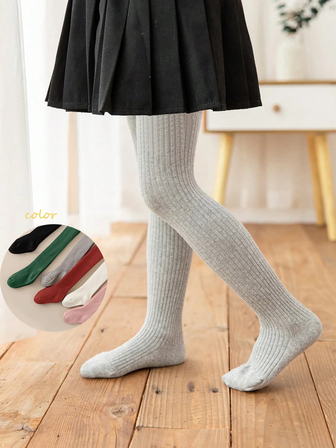 Girls Cotton Bowknot Tights