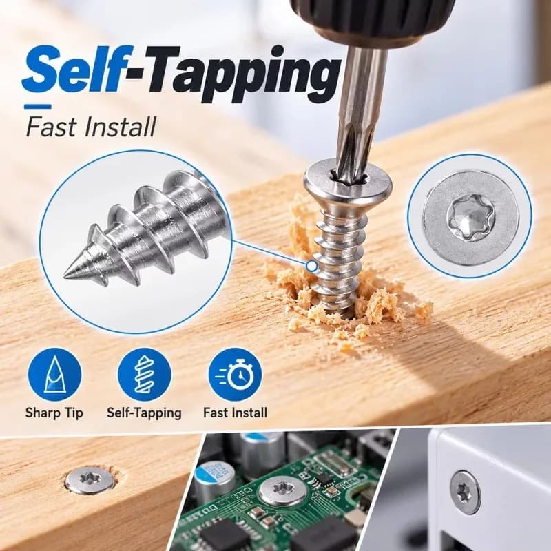 Stainless Steel Star Drive Self-Tapping Screws