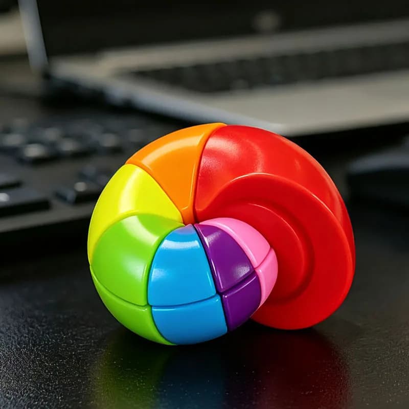 Rainbow Twist Puzzle Cube Speedcube
