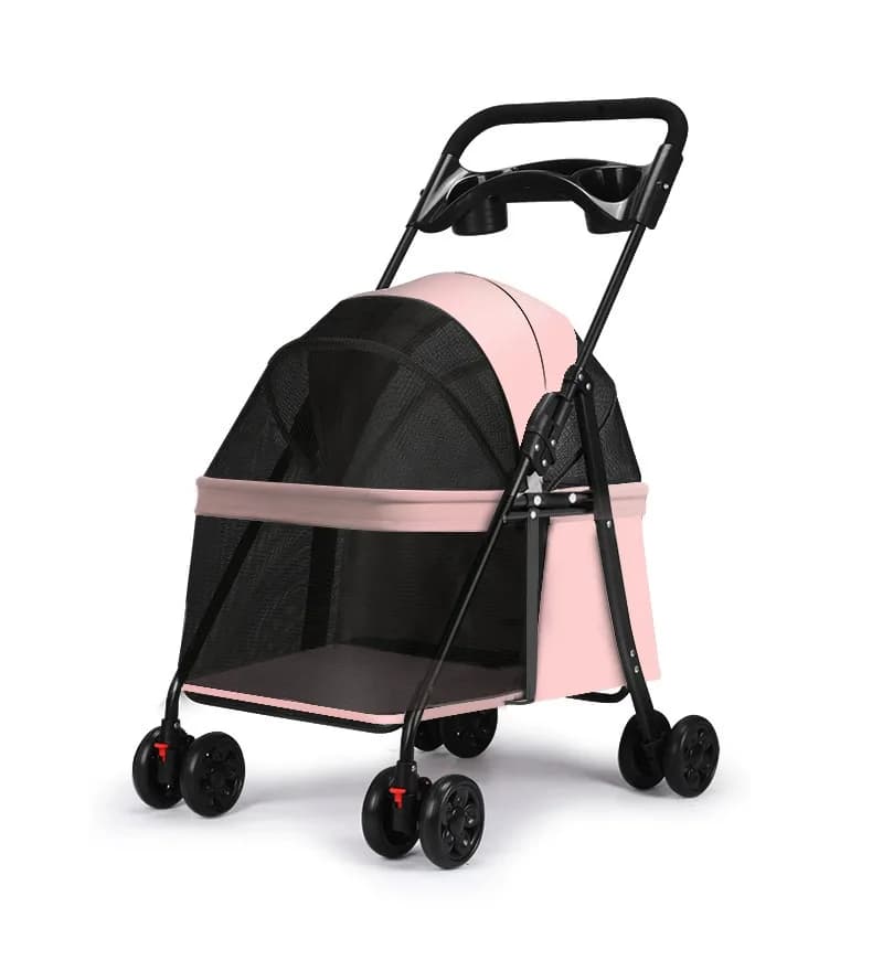 Pet Stroller with Cup Holder Portable Foldable