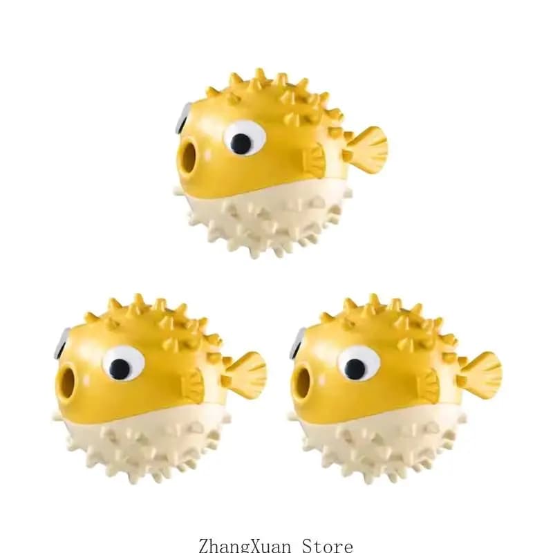 Dog Treat Toy Set with Textured Chew Body