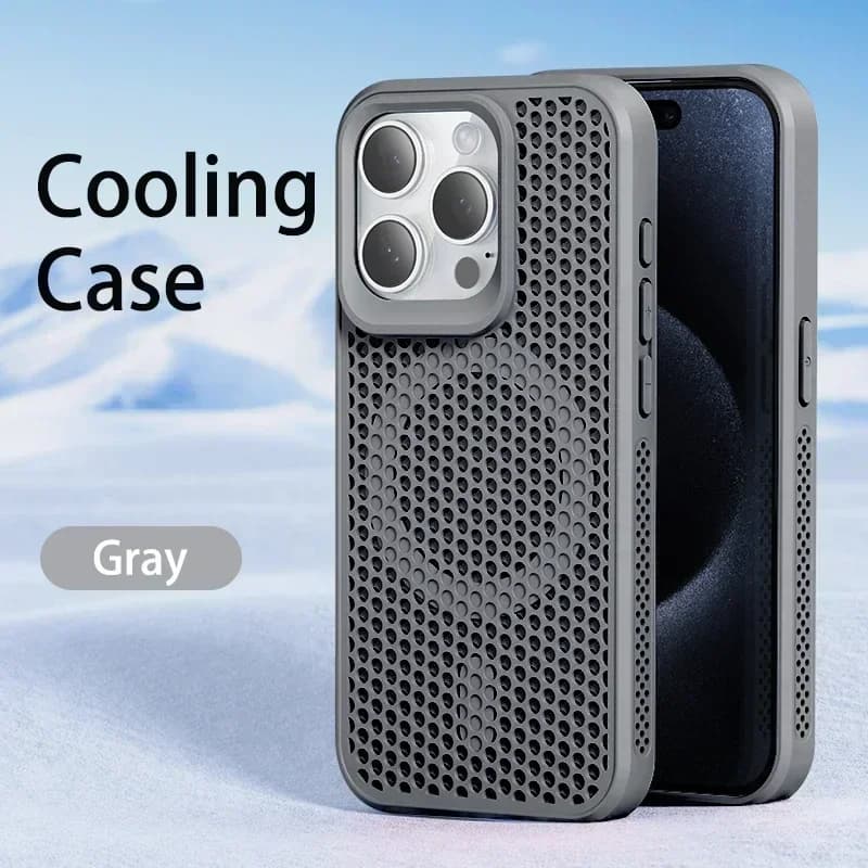 Cooling Heat Dissipation Phone Case For iPhone 17 18 16 15 14 13 12 11 Pro Max Breathable Hard Back Magnetic Cover For Magsafe