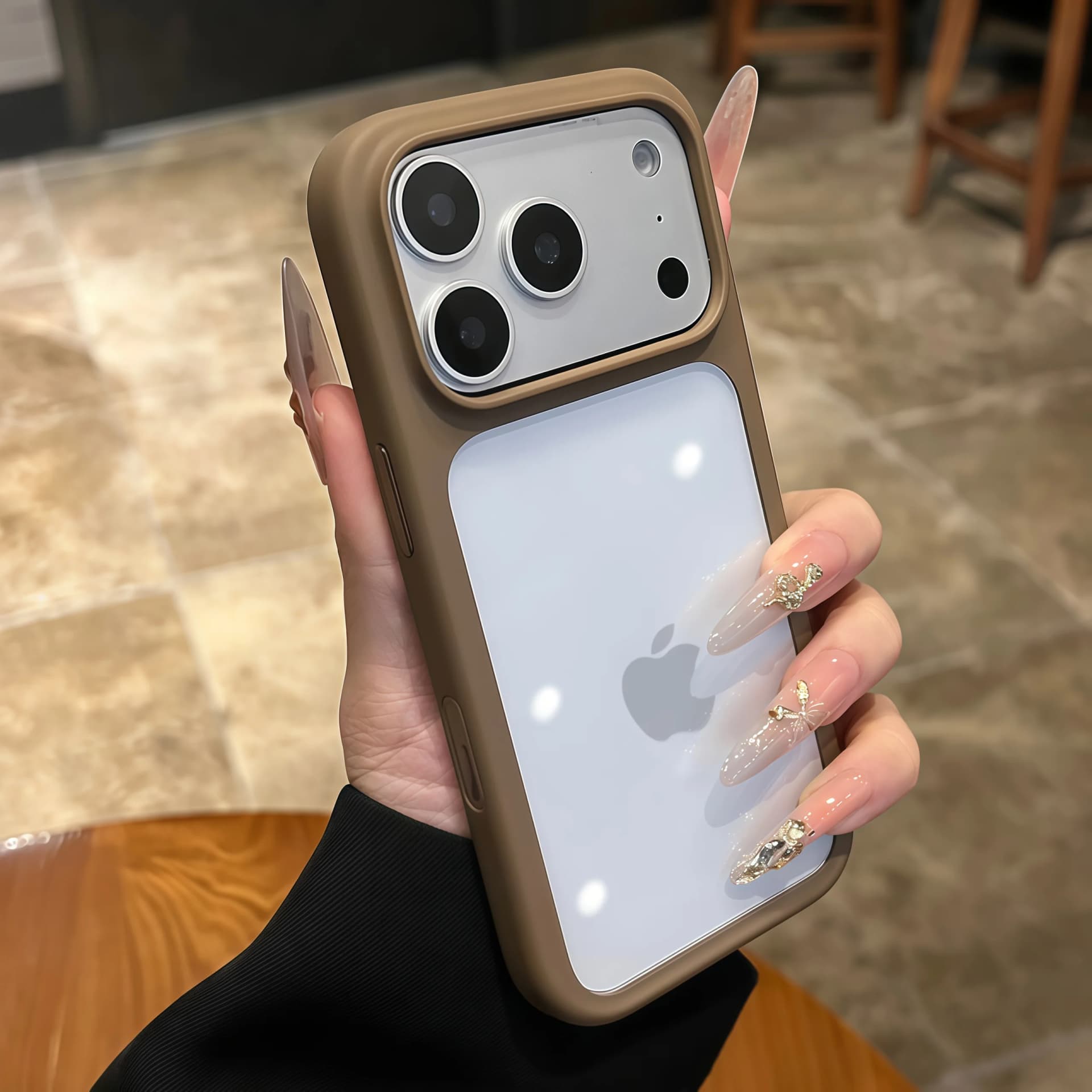 Advanced Silicone Soft Edge Transparent Hard Back Panel Case For iPhone 18 17 Pro 17 Pro Max PC Shockproof Phone Case Cover Gift