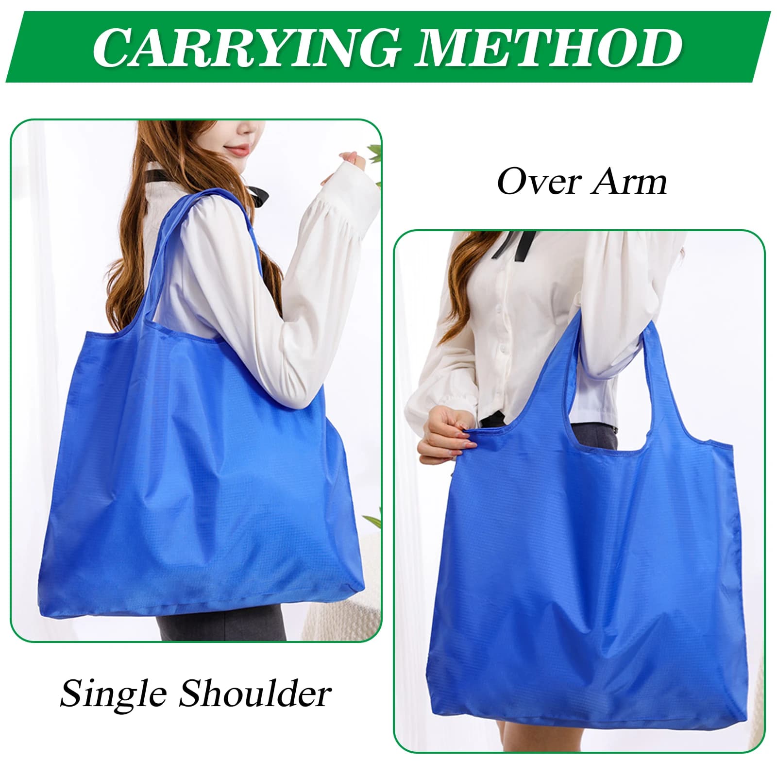 Foldable Reusable Grocery Tote Bag