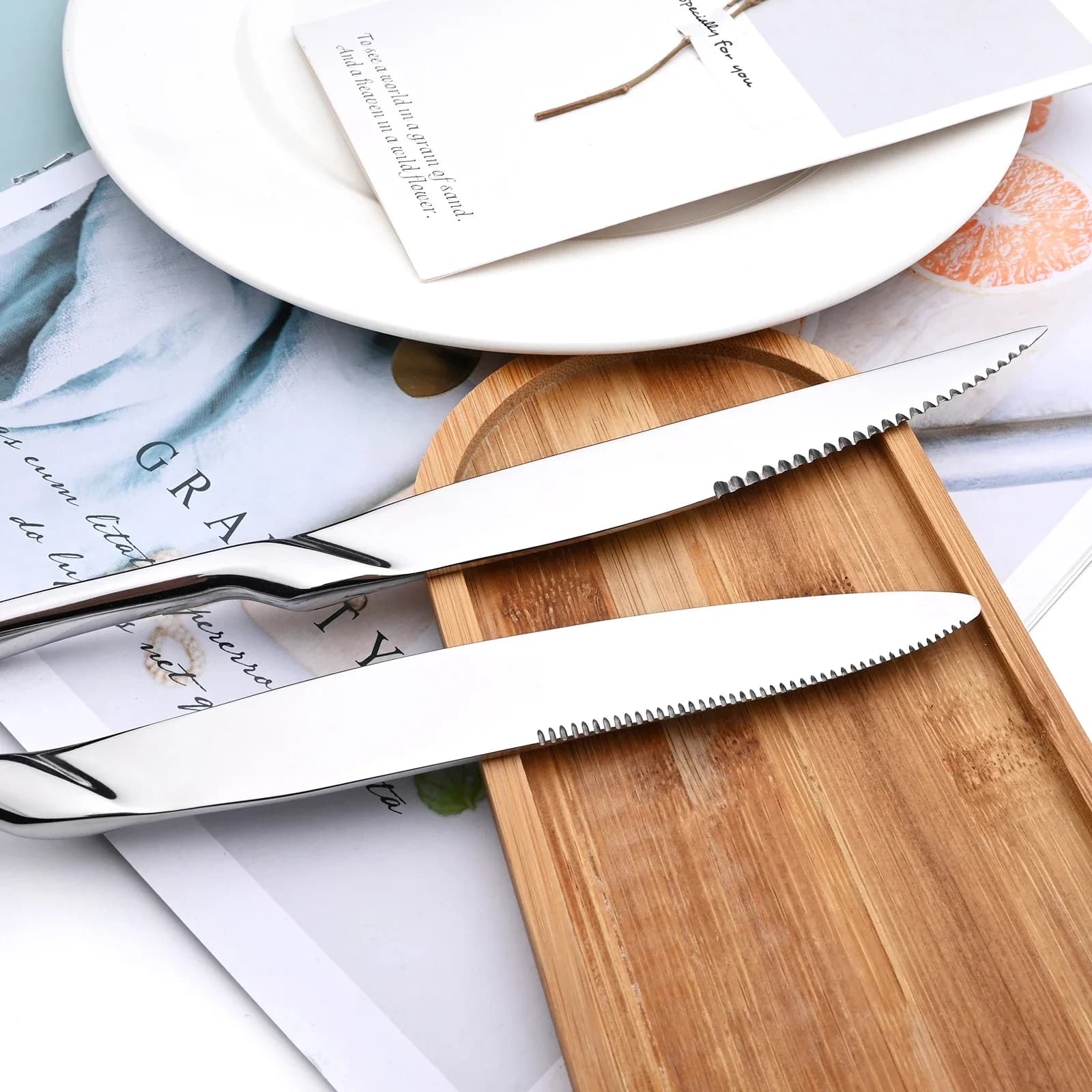 4-Piece Stainless Steel Dinner Knife Set