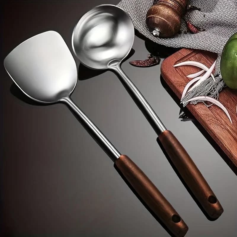 Stainless Steel Spatula and Spoon Cooking Set