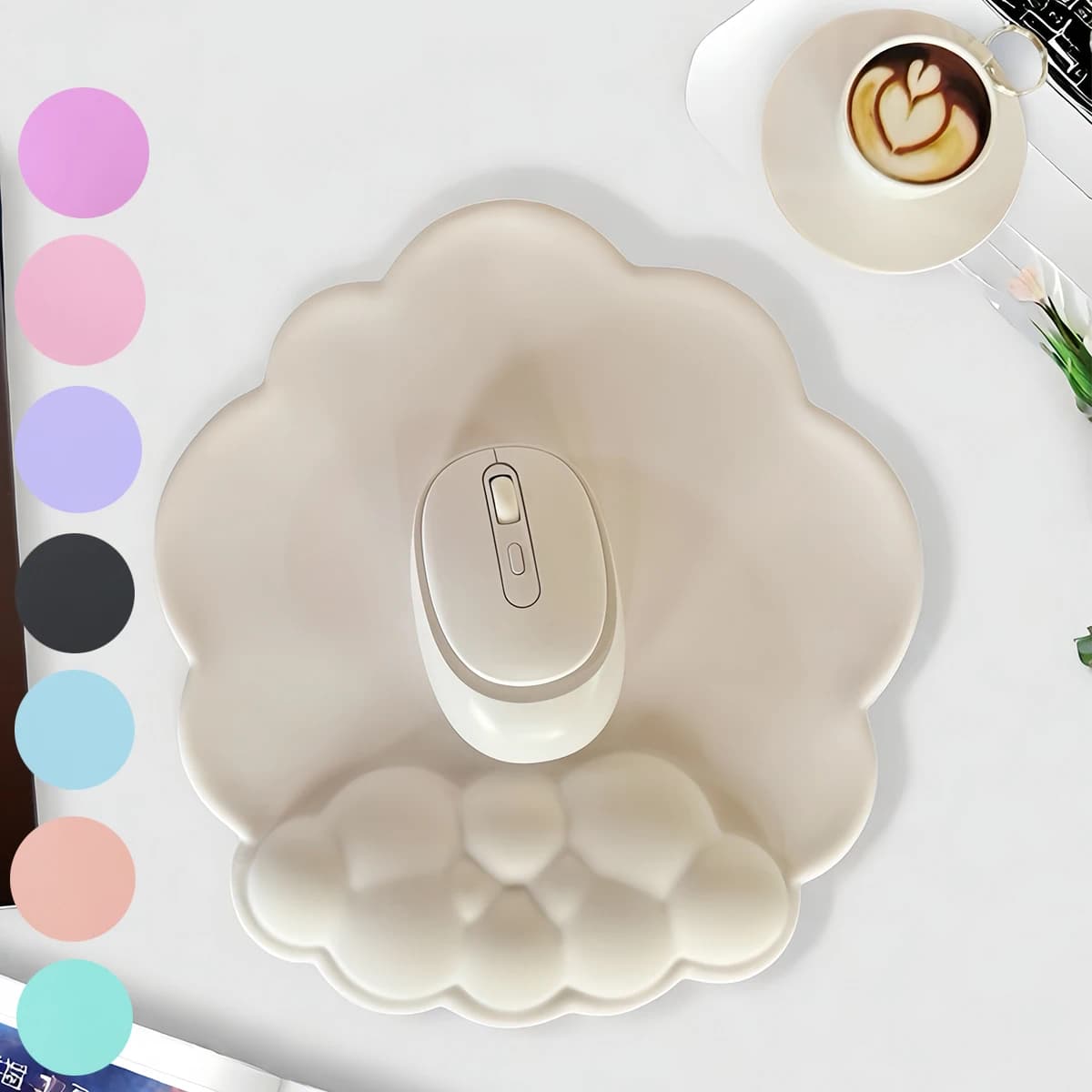 Gaming Mouse Pads with Memory Foam Wrist Rests