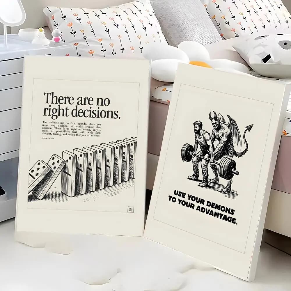 Home decor Life attitude quotes Poster HD art sticky wall waterproof home living room bedroom bar aesthetic decoration