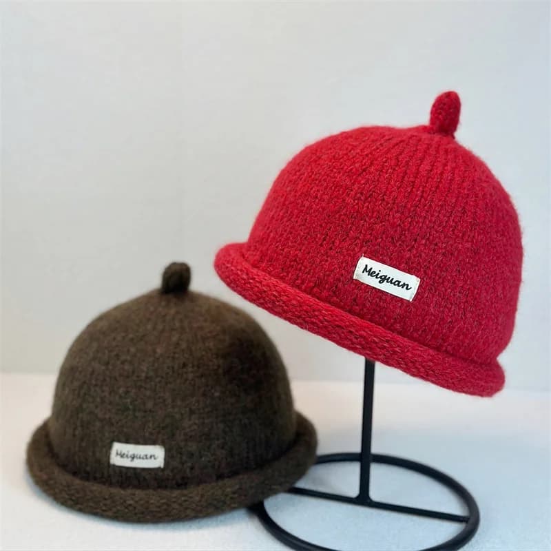Women's Winter Knit Beanie with Turned-up Brim