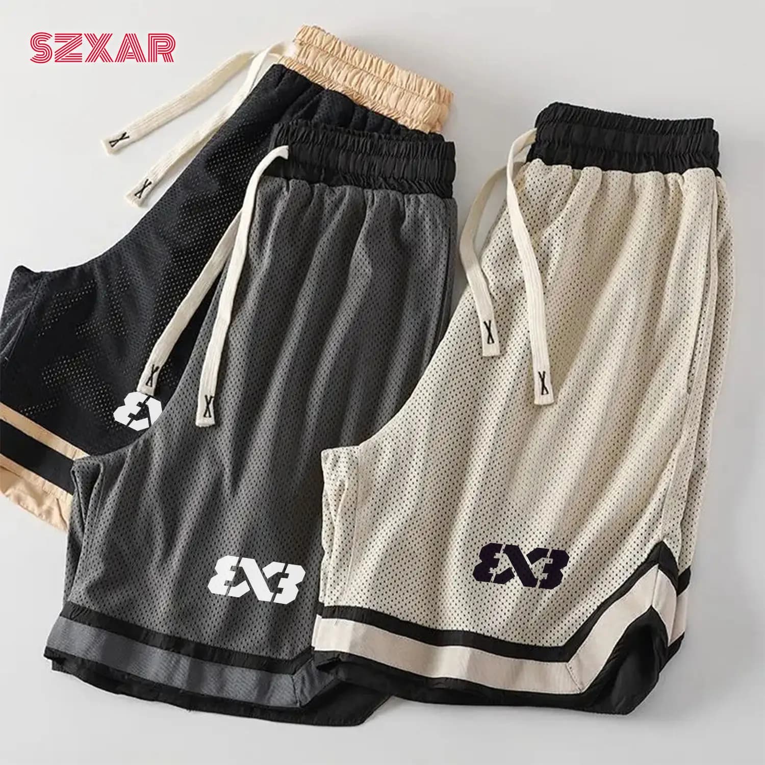 Basketball Training Shorts Mesh Drawstring