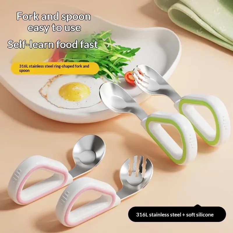 Infant Weaning Spoon and Fork Set