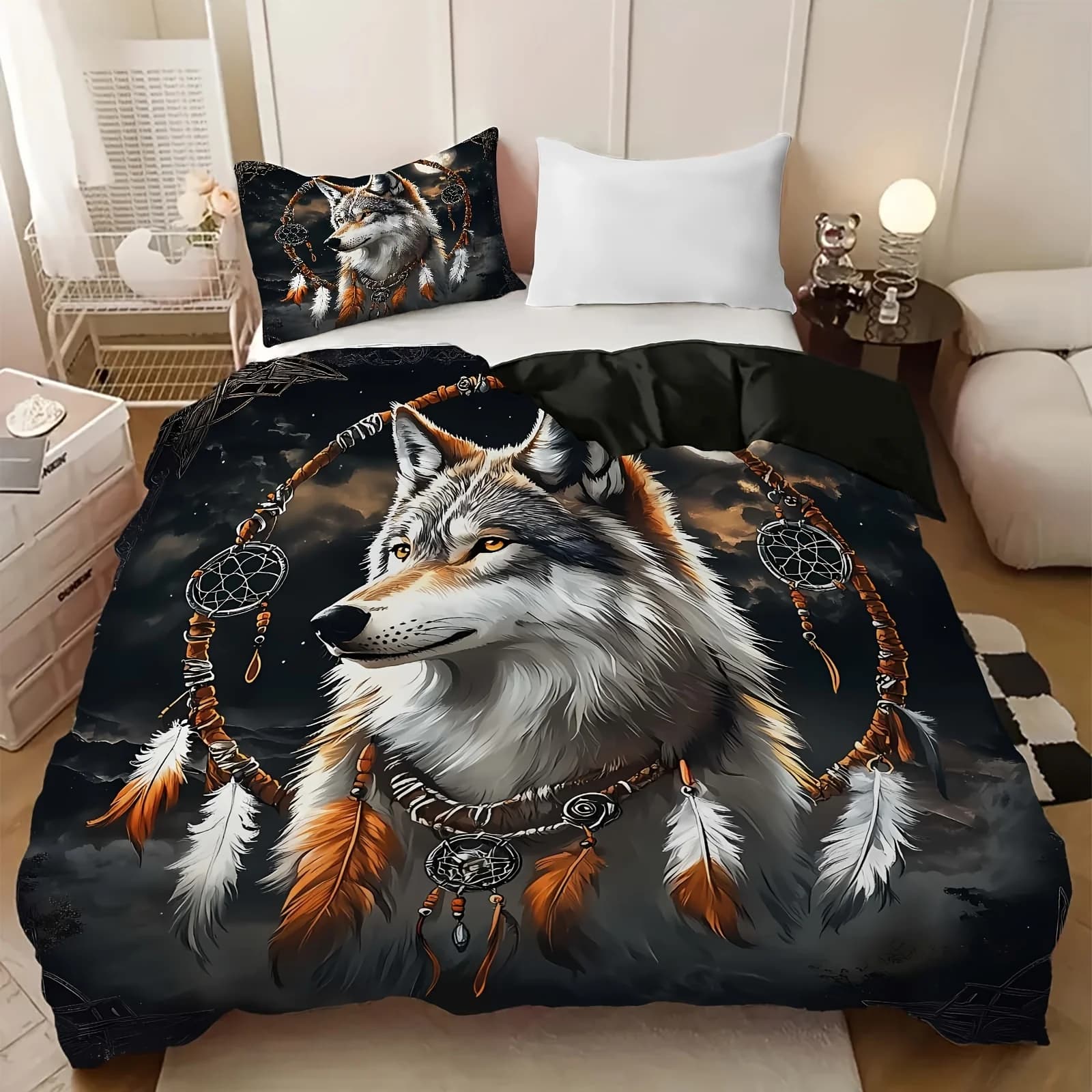 [Elegant Bedding Set] 3D Handsome and Elegant 2pcs/3pcs Duvet Cover Set, 1 Duvet Cover + 1pc/2pcs Pillowcase