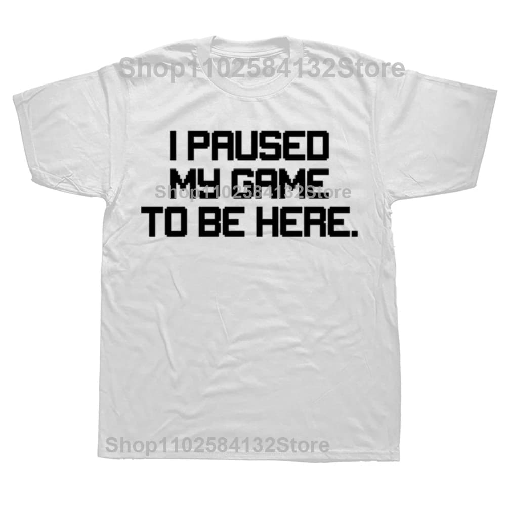 I Paused My Game Oversized Cotton T-Shirt