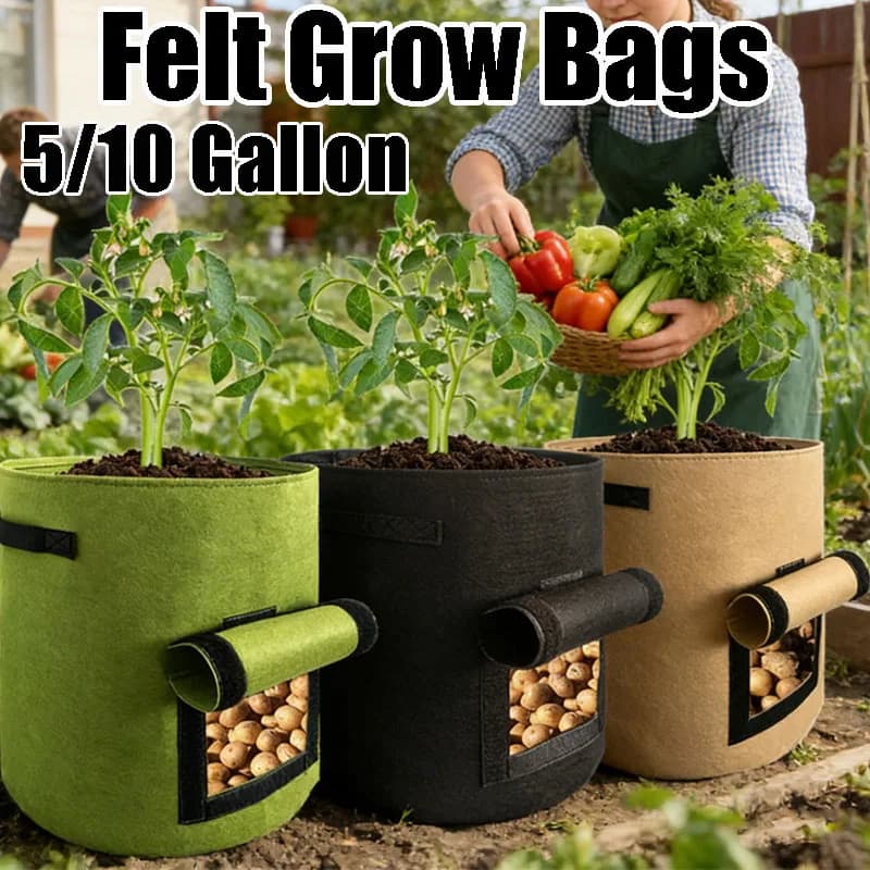 10 Gallon Grow Bags with Harvest Windows