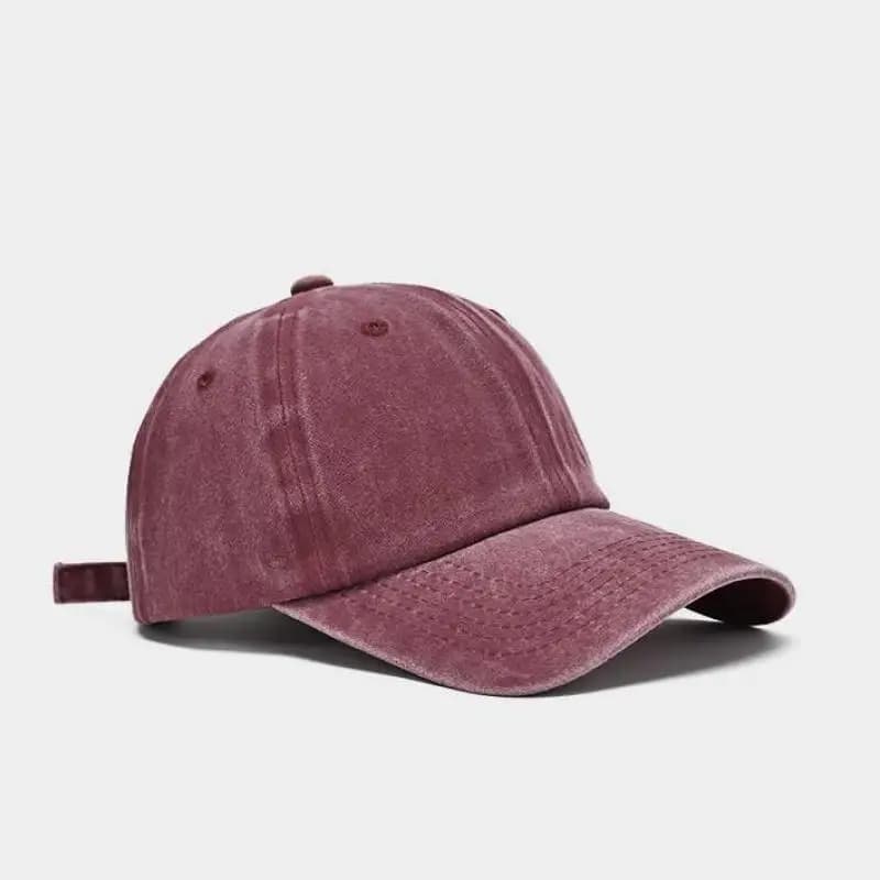 Washed Cotton Snapback Baseball Cap