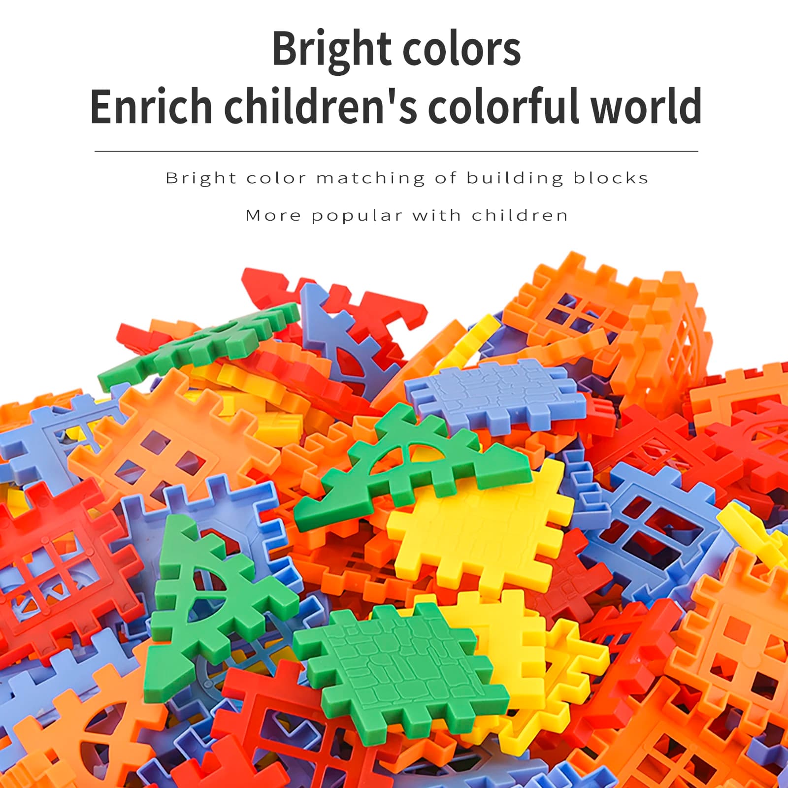 Multicolored Plastic Block Building Set