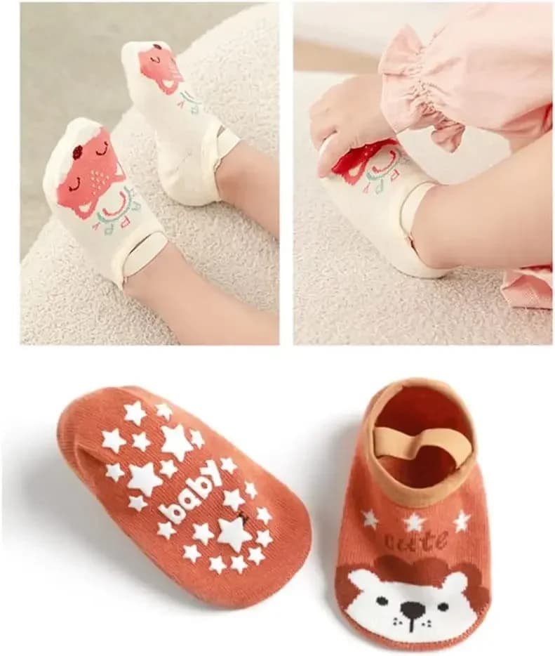 Kids Non-Skid Toddler Socks with Grip Sole