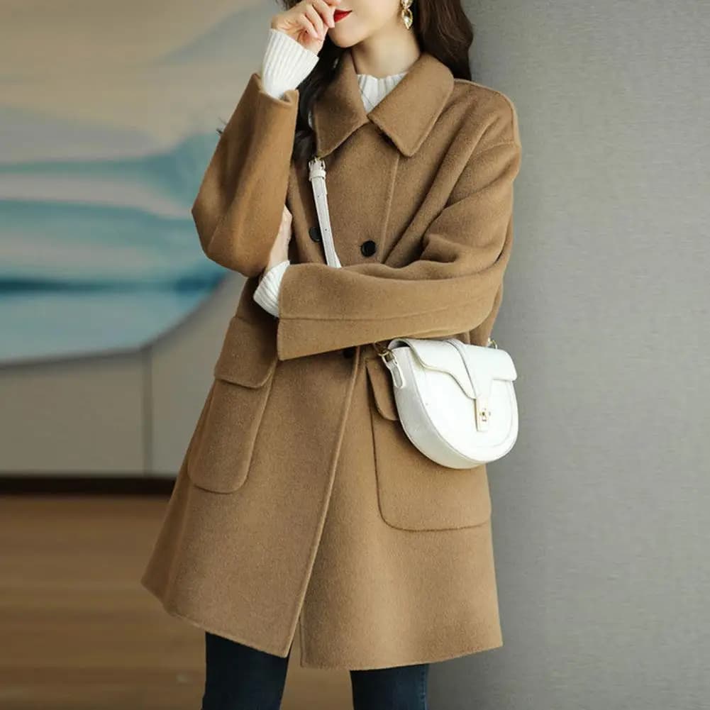 Women's Mid-Length Polyester Coat