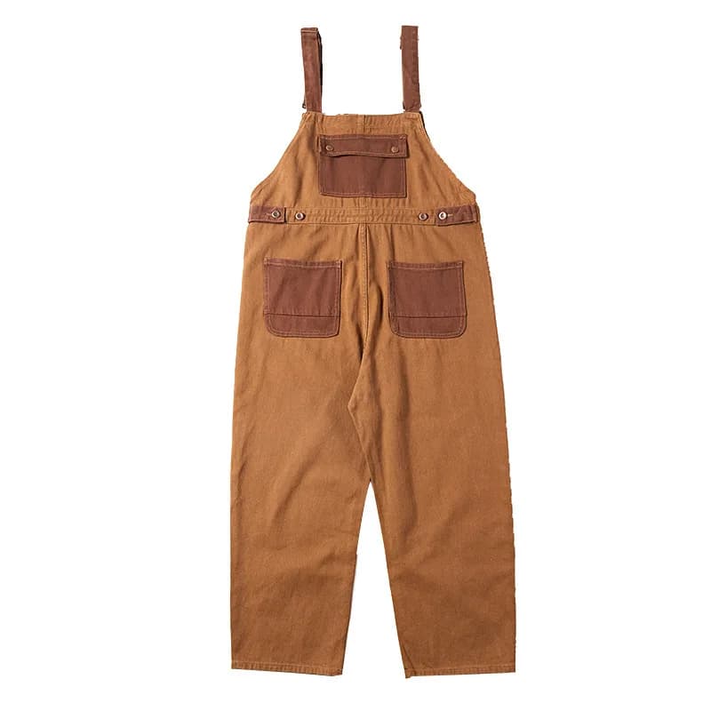 Unisex Loose-Fit Work Overalls Cargo Pants