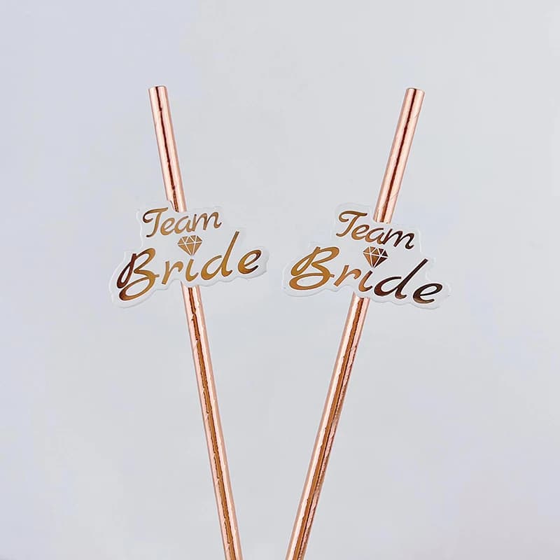 Team Bride Straws Wedding Decoration